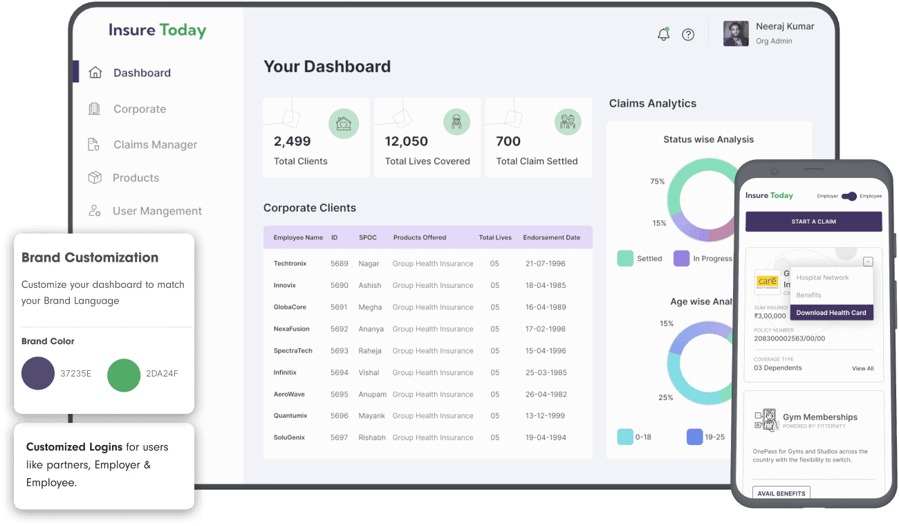 Bharatsure insurance dashboard
