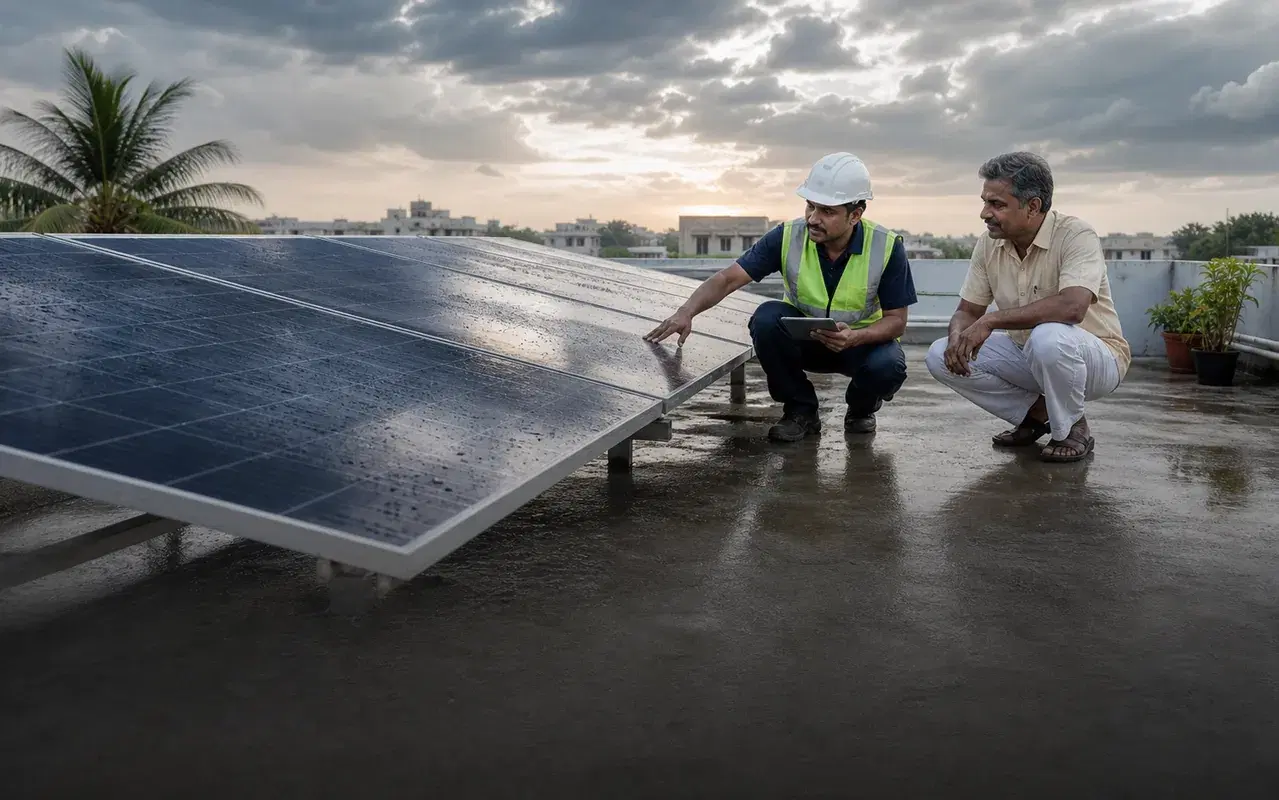 Solar lending platforms - Solar Panel Cover scenario